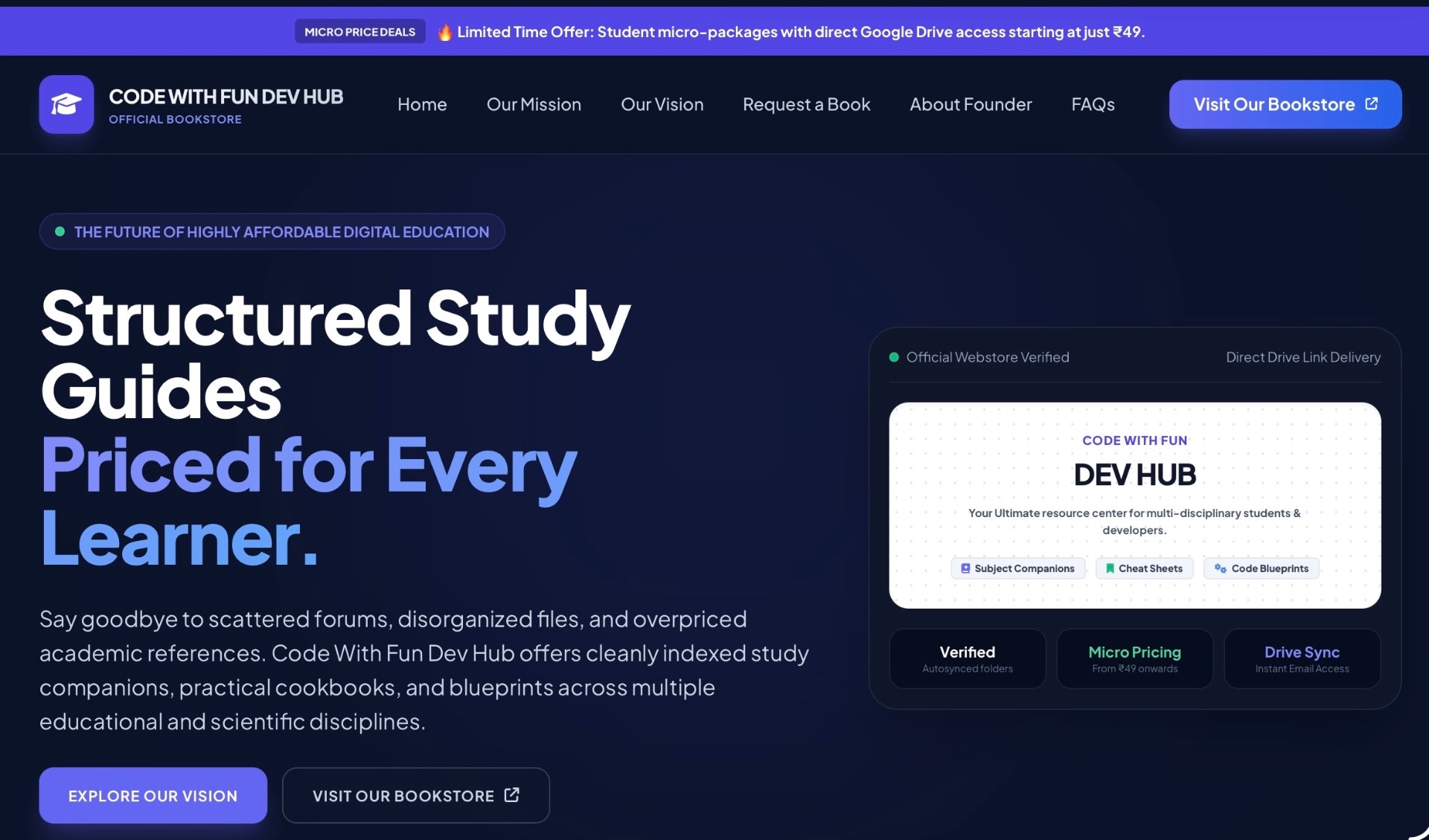 Code with Fun Dev Hub — curated coding resource centre for students and developers