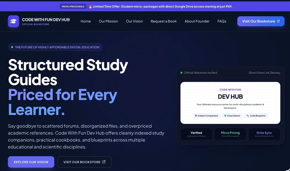 CodeWithFun Dev Hub storefront